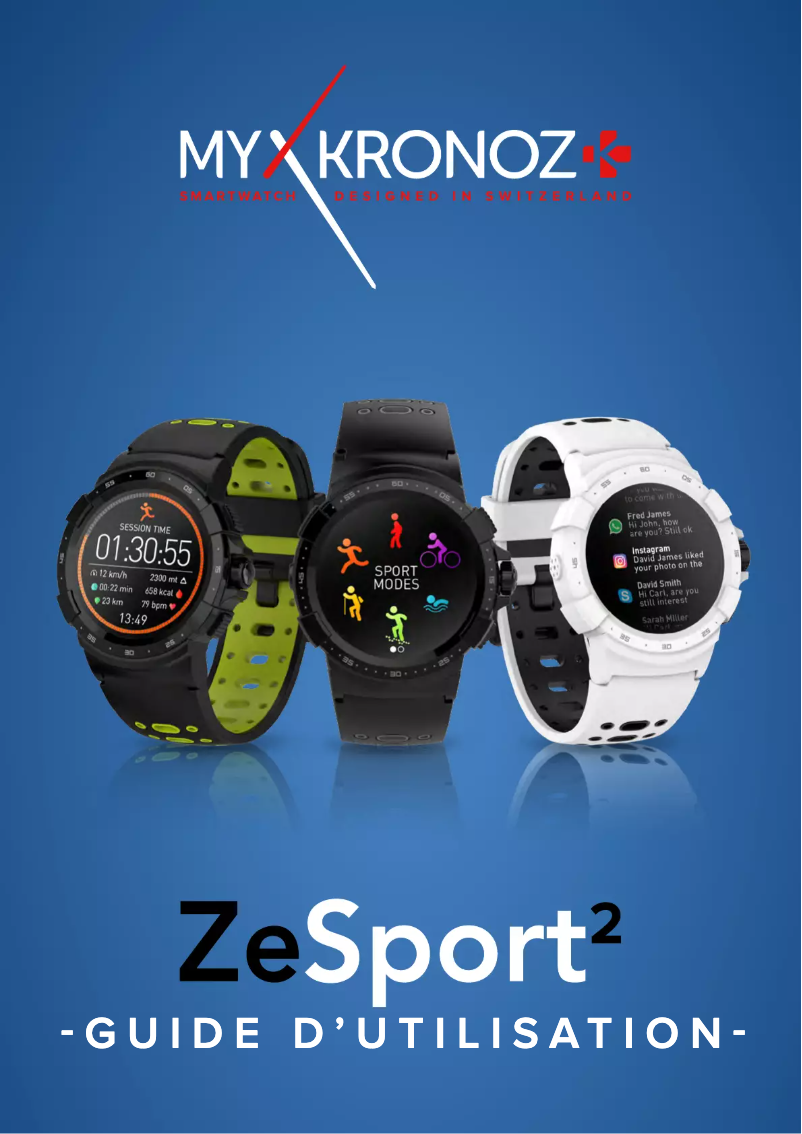 Page n°1 - Manuel utilisateur MyKronoz ZeSport 2