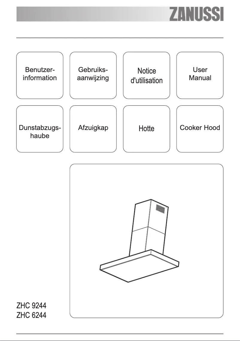 Page 1 de la notice Manuel utilisateur Zanussi ZHC9244X