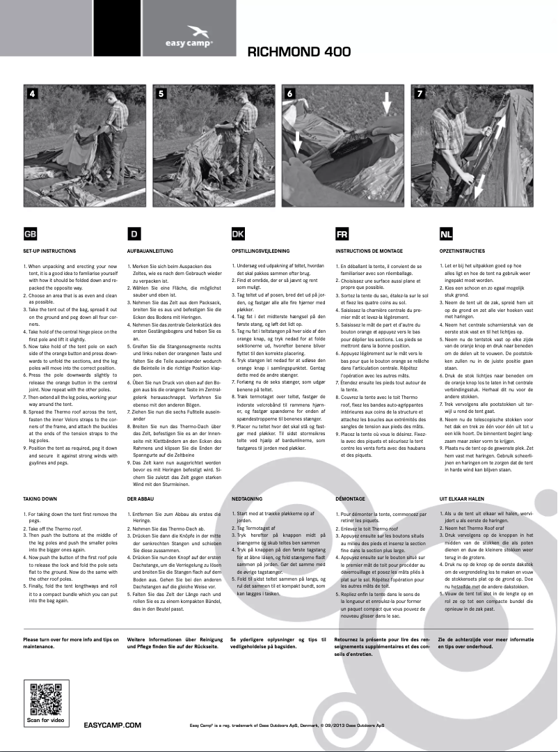 Página 1 del manual Manual de usuario Easy Camp Richmond 400