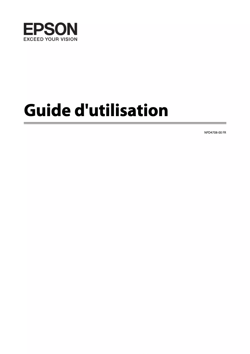 Page n°1 - Manuel utilisateur Epson WorkForce WF-2530WF