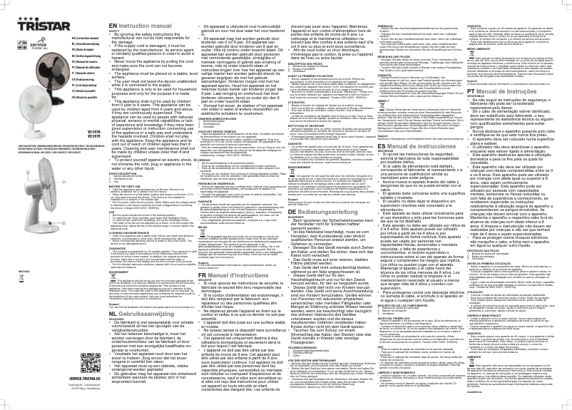 Page 1 de la notice Manuel utilisateur TriStar VE-5978