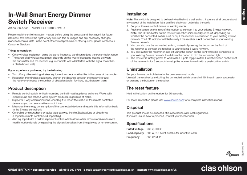 Image de la première page du manuel de l'appareil DSC19103-ZWEU