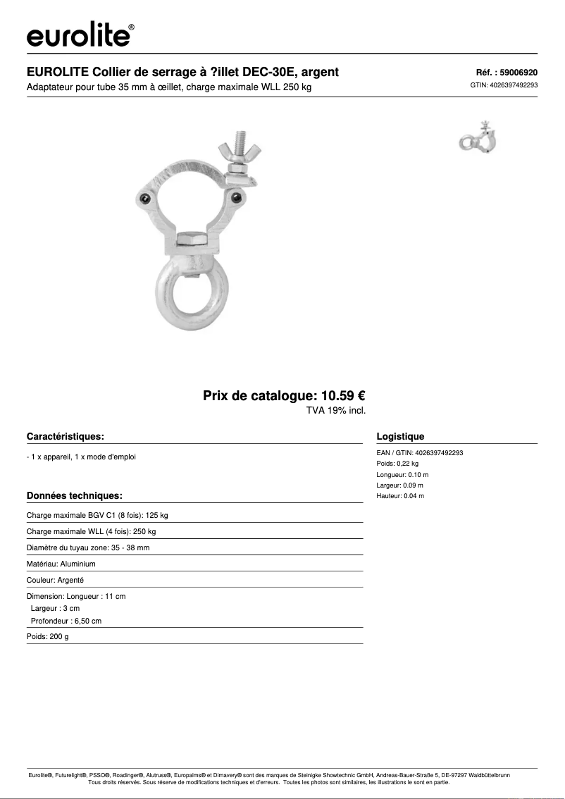 Image de la première page du manuel de l'appareil DEC-30E