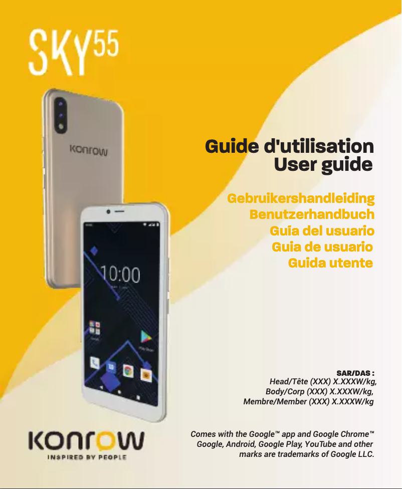 Page n°1 - Manuel utilisateur Konrow Sky 55
