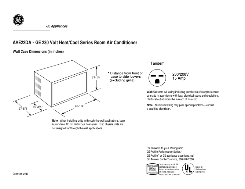 Imagen de la primera página del manual del dispositivo AVE22DA