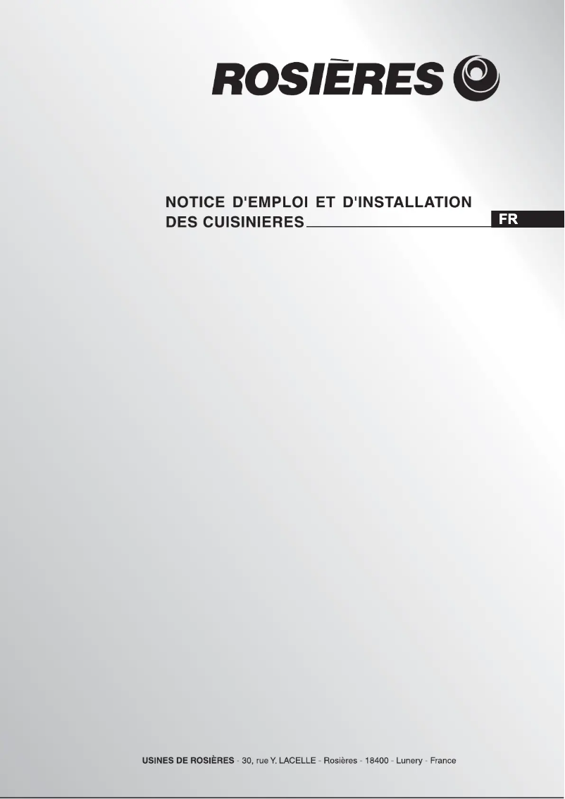 Page n°1 - Manuel utilisateur Rosieres RVP 6378 PNX