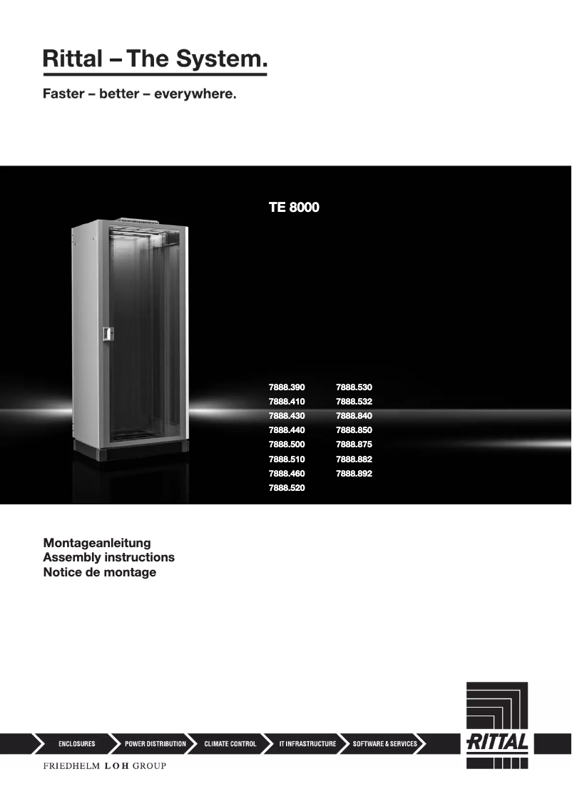 Page n°1 - Manuel utilisateur Rittal TE 7888.653