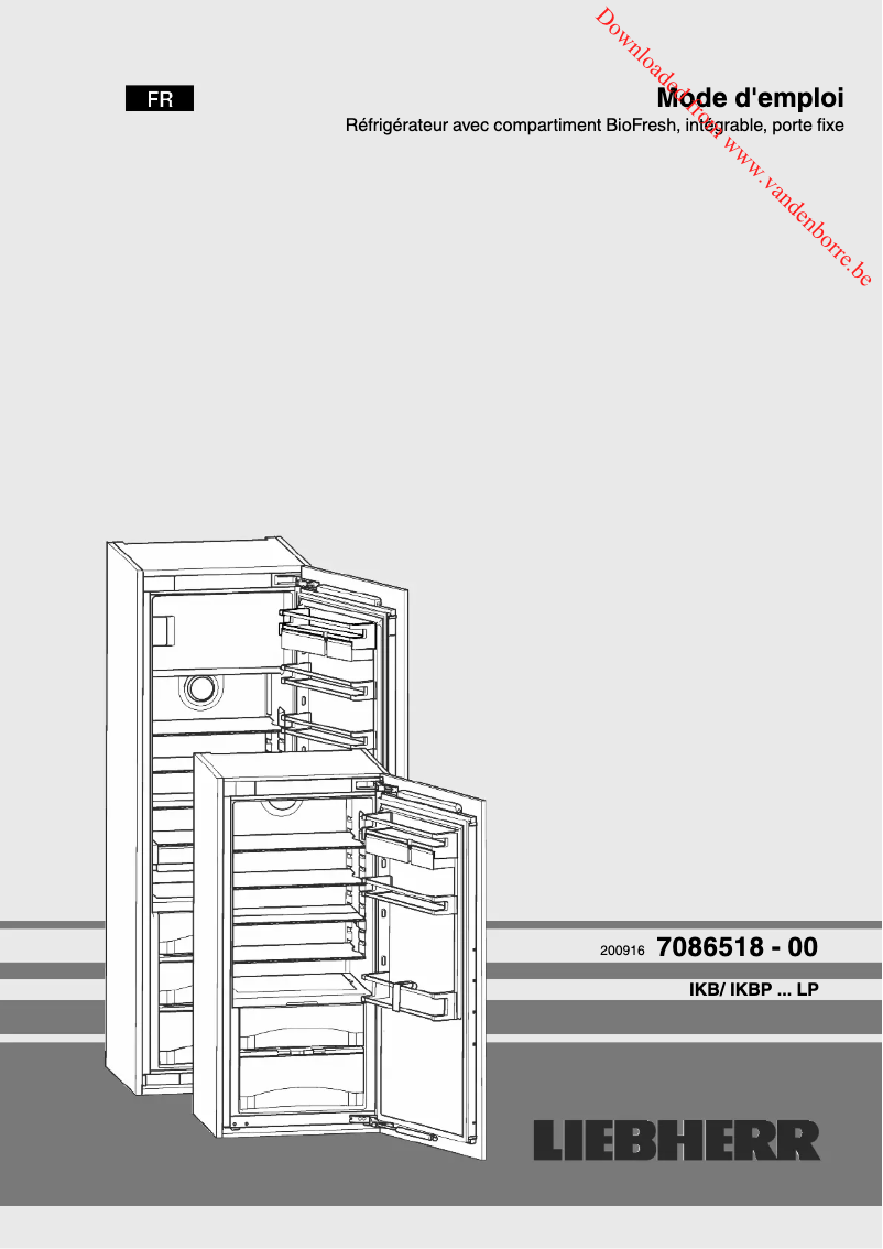 Page 1 de la notice Manuel utilisateur Liebherr IKBP 2724 Comfort BioFresh