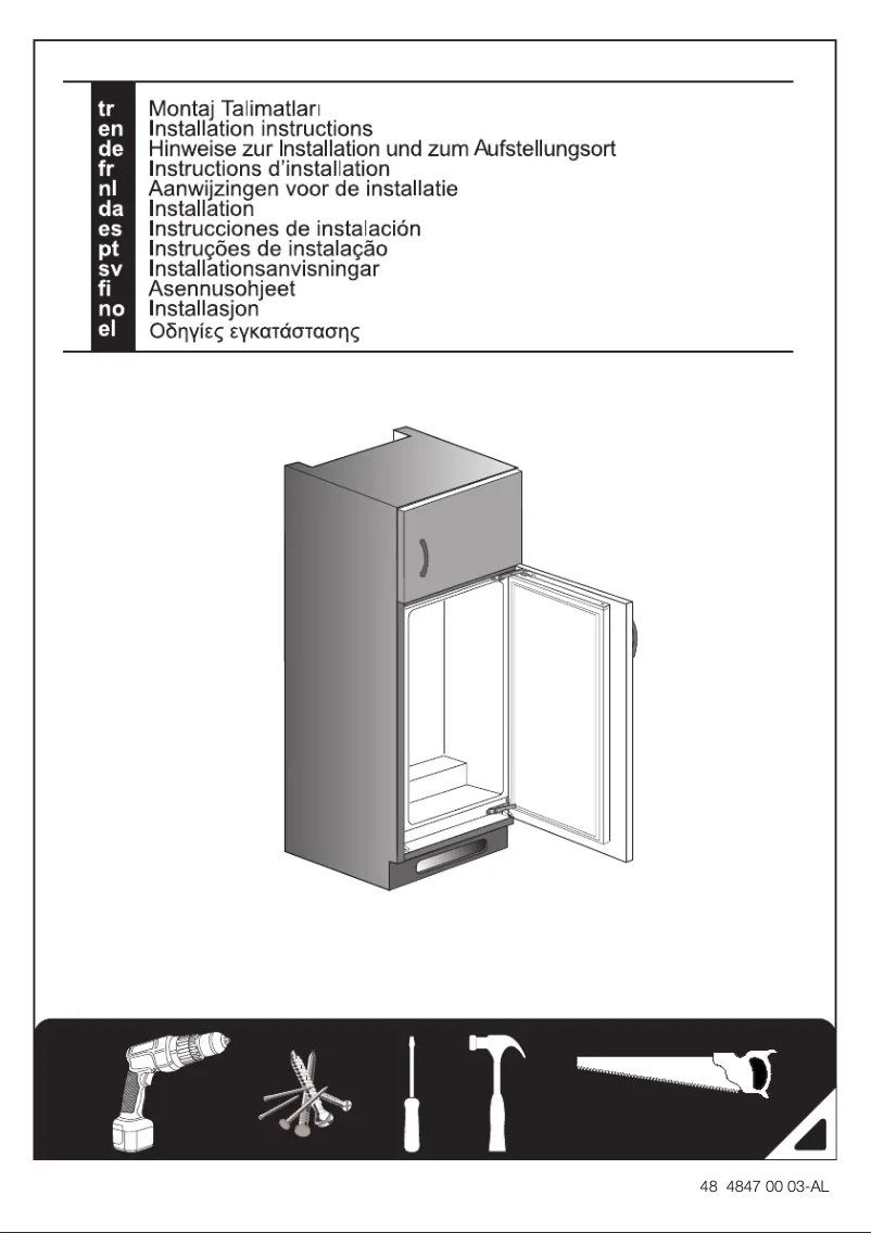 Page 1 de la notice Guide d'installation Beko FBI 5850