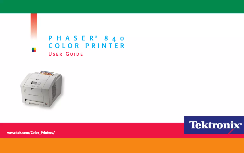 Page 1 de la notice Manuel utilisateur Xerox Phaser 840