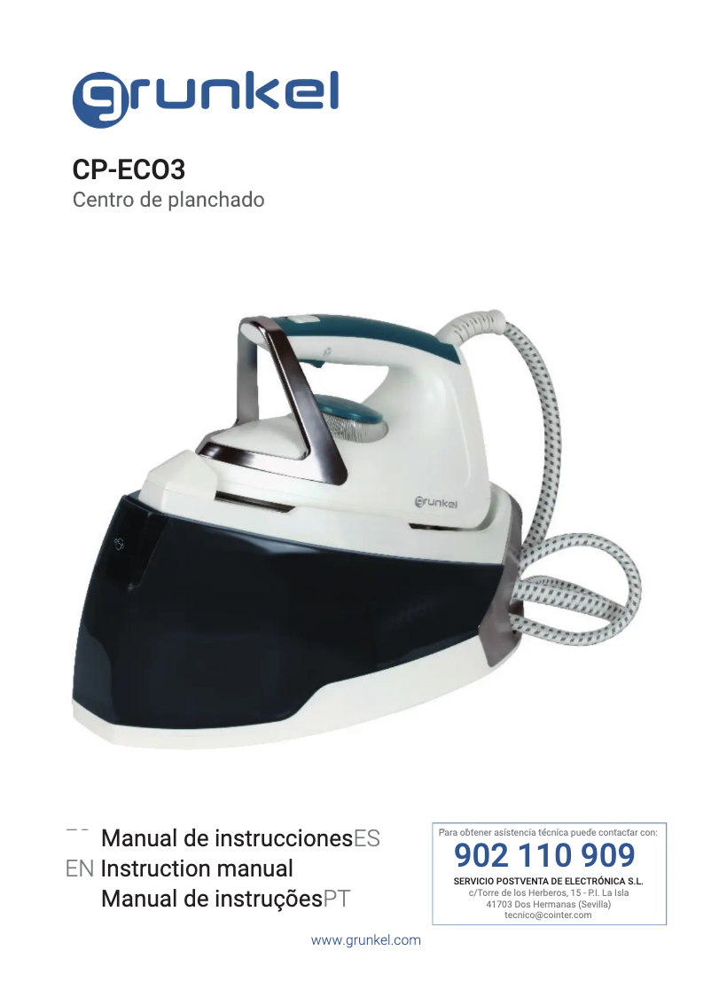 Page n°1 - Manuel utilisateur Grunkel CP-ECO3