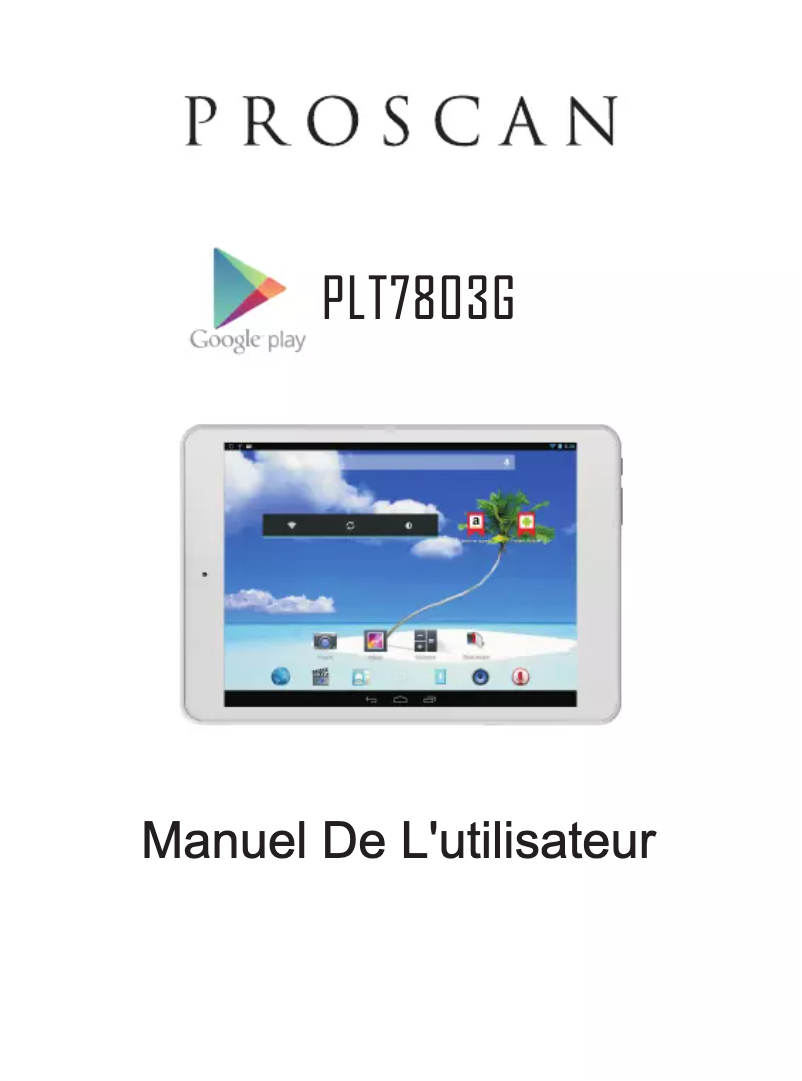 Image de la première page du manuel de l'appareil PLT7803-G