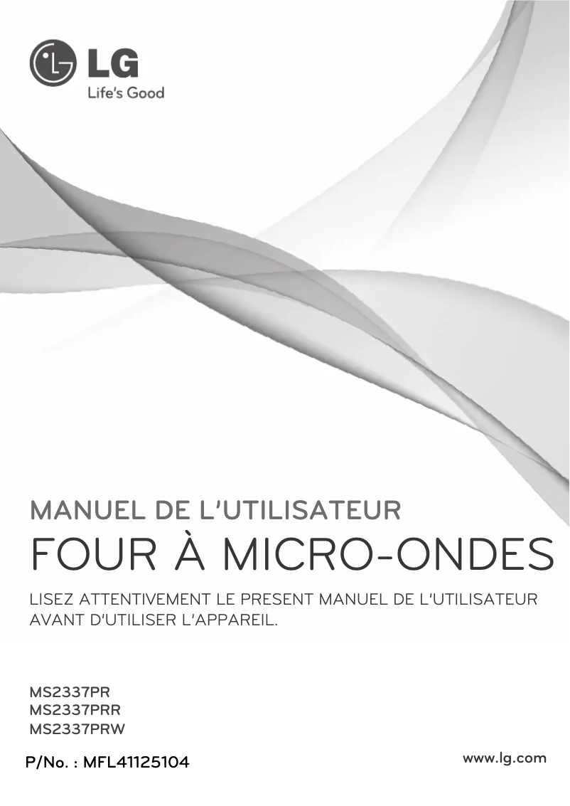 Page 1 de la notice Manuel utilisateur LG MS2337PRW
