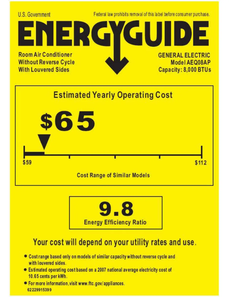 Image de la première page du manuel de l'appareil AEQ08AP