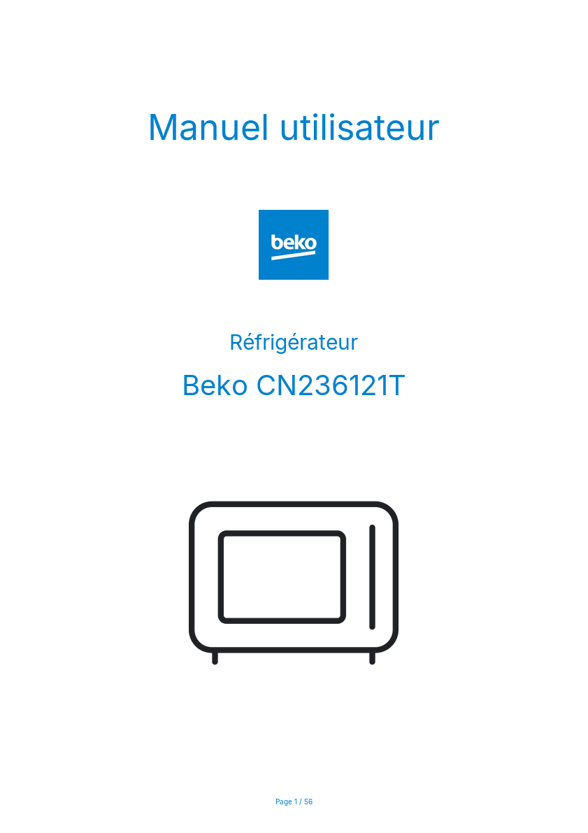 Image de la première page du manuel de l'appareil CN236121T