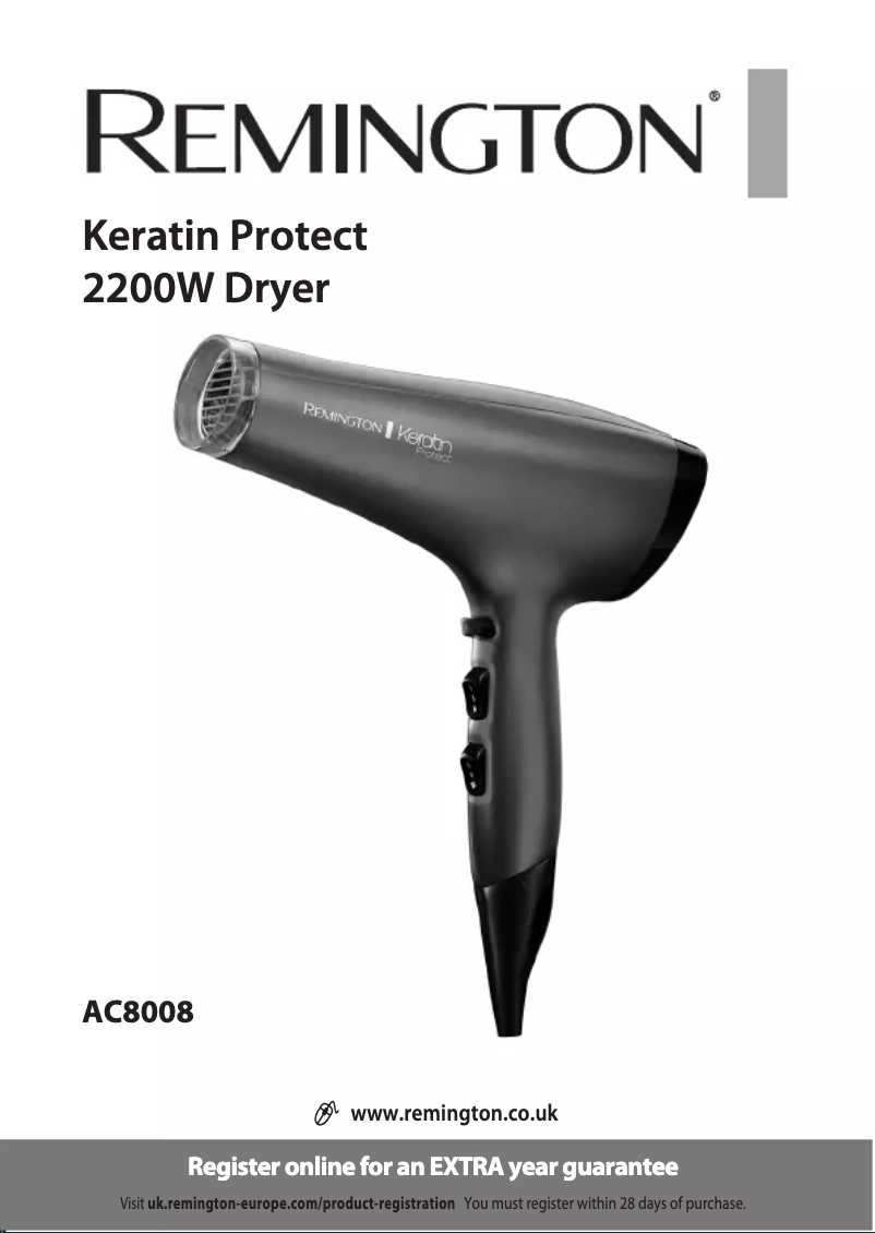 Page n°1 - Manuel utilisateur Remington AC8008