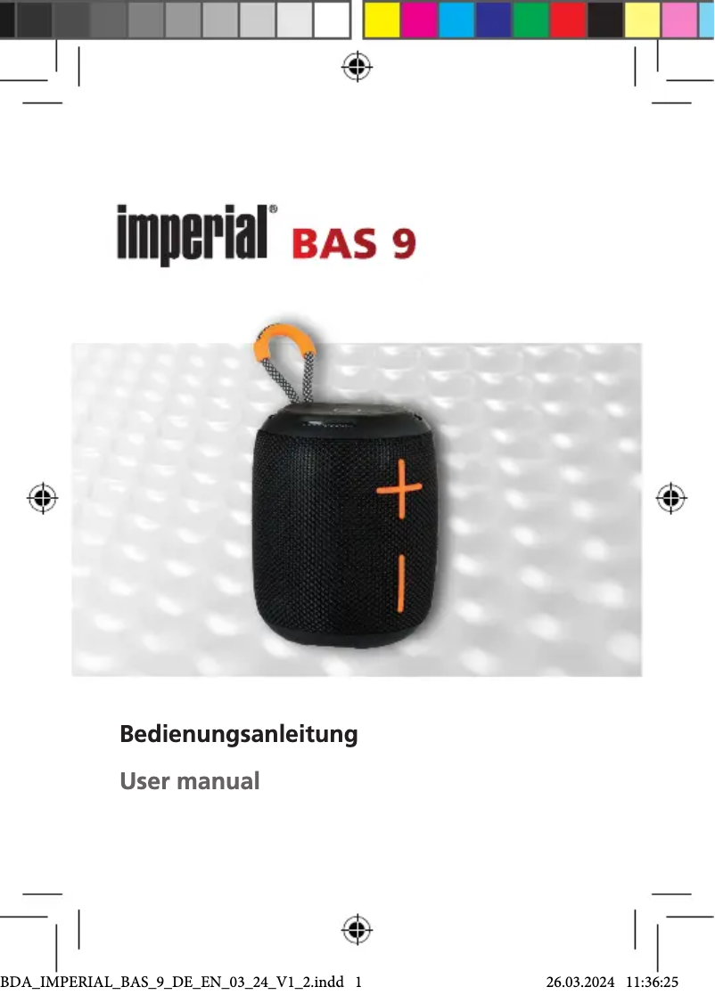Página 1 del manual Manual de usuario Imperial BAS 9