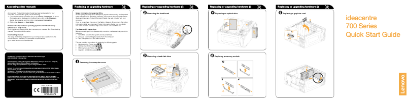 Page 1 de la notice Manuel utilisateur Lenovo IdeaCentre 700-