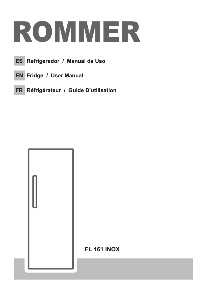 Page n°1 - Manuel utilisateur Rommer FL 161 INOX