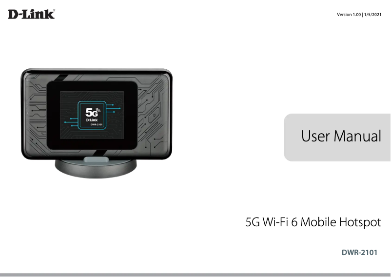 Page 1 de la notice Manuel utilisateur D-Link DWR-2101