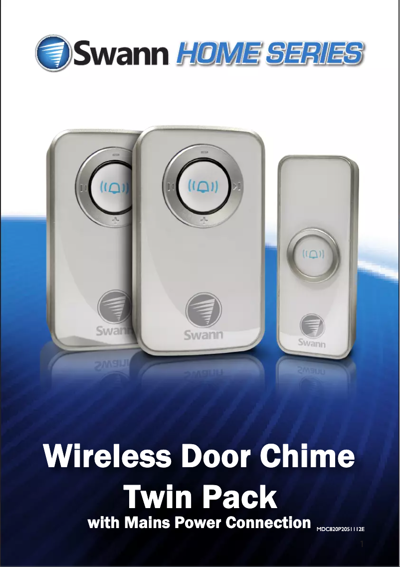 Image de la première page du manuel de l'appareil MDC820P2051112E