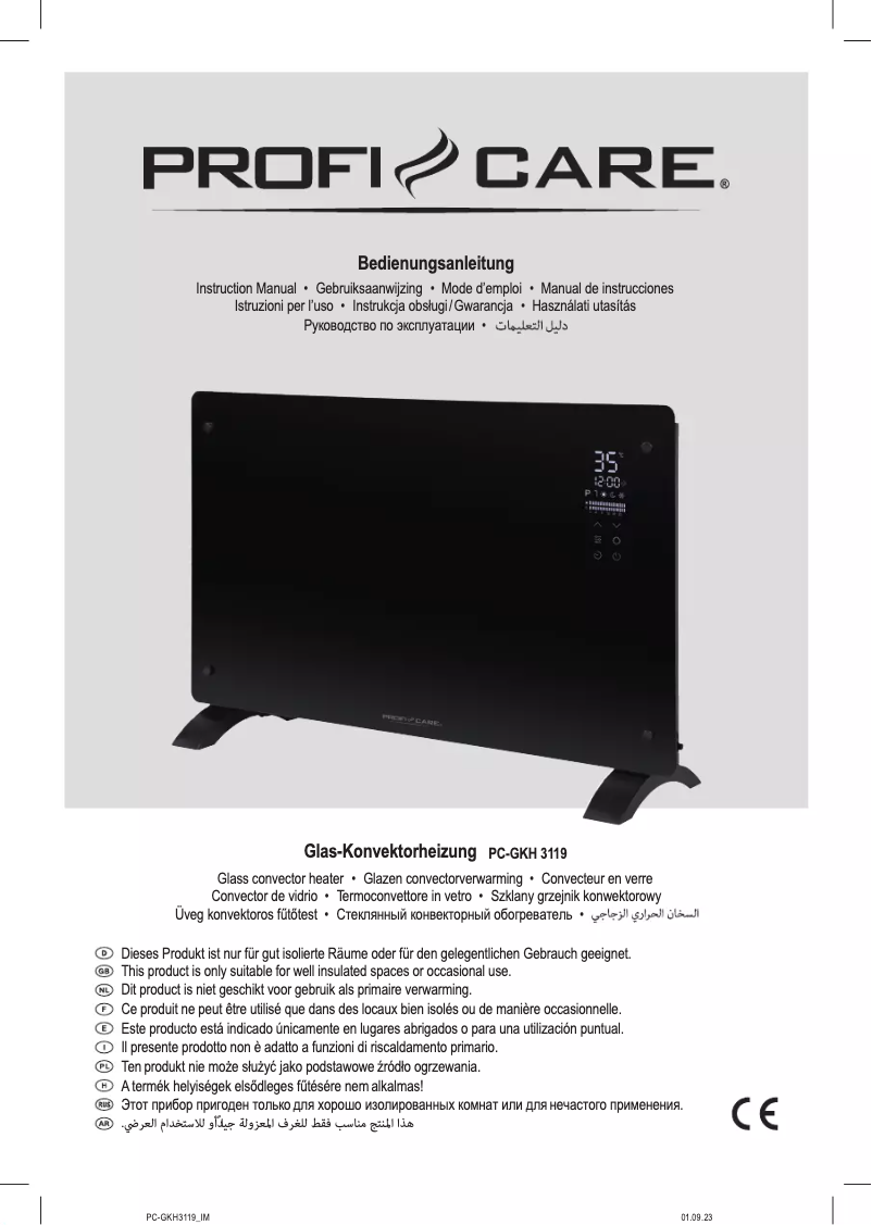 Page 1 of the manual User Manual ProfiCare PC-GKH 3119