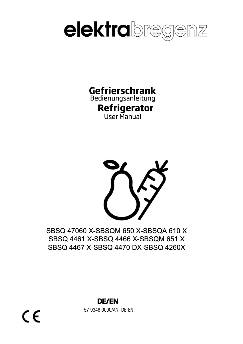 Page n°1 - Manuel utilisateur Elektra Bregenz SBSQ 4467 X