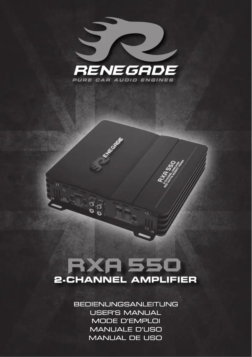 Image de la première page du manuel de l'appareil RXA550