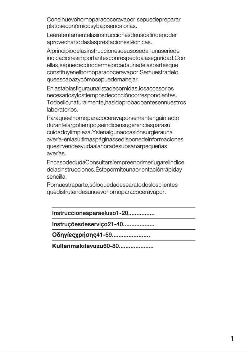 Page n°1 - Manuel utilisateur Siemens HB28D55