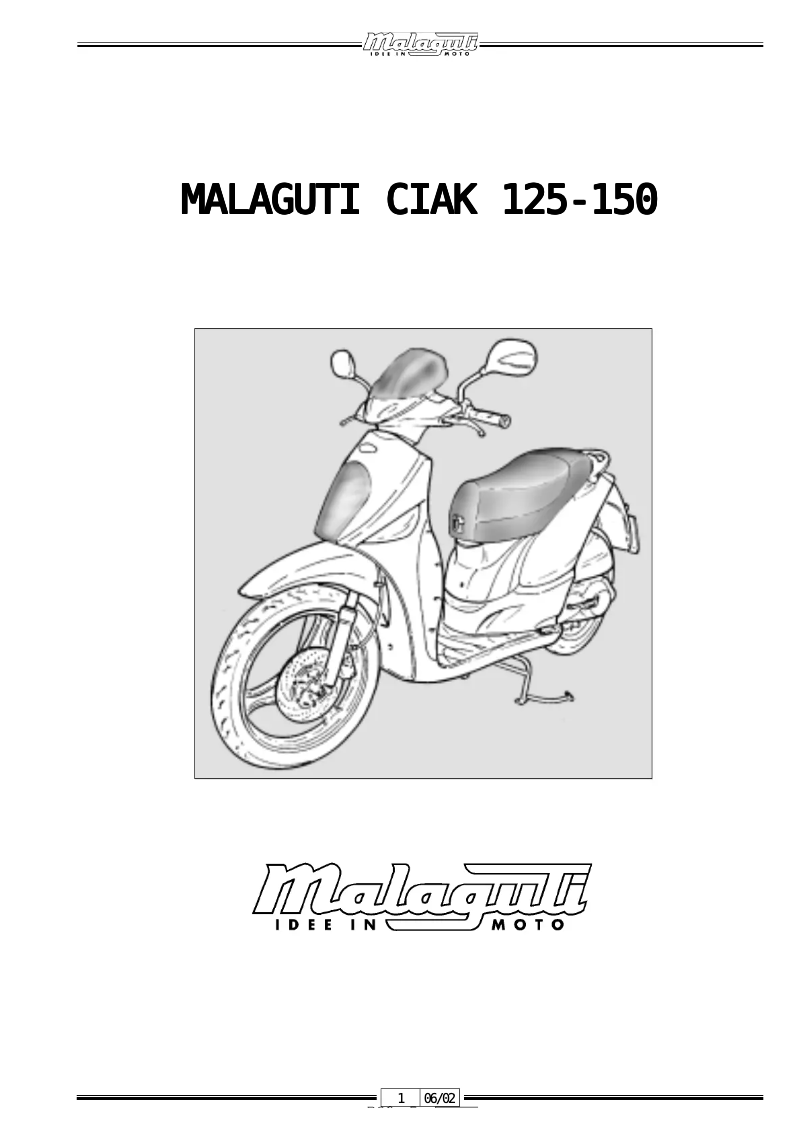 Image de la première page du manuel de l'appareil Ciak 150