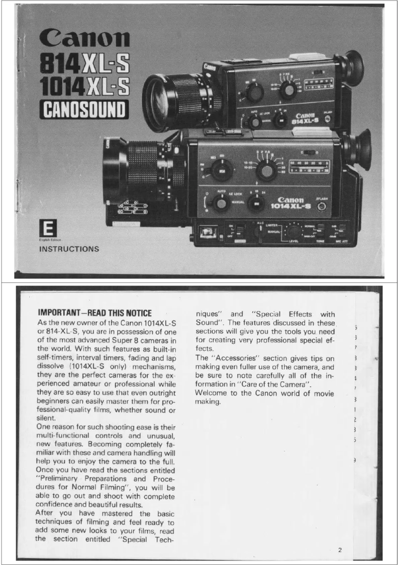 Page 1 de la notice Manuel utilisateur Canon 814XL-S