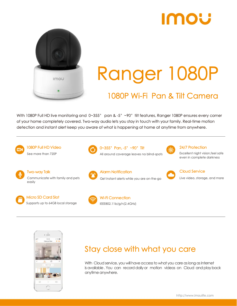 Image de la première page du manuel de l'appareil Ranger 1080P