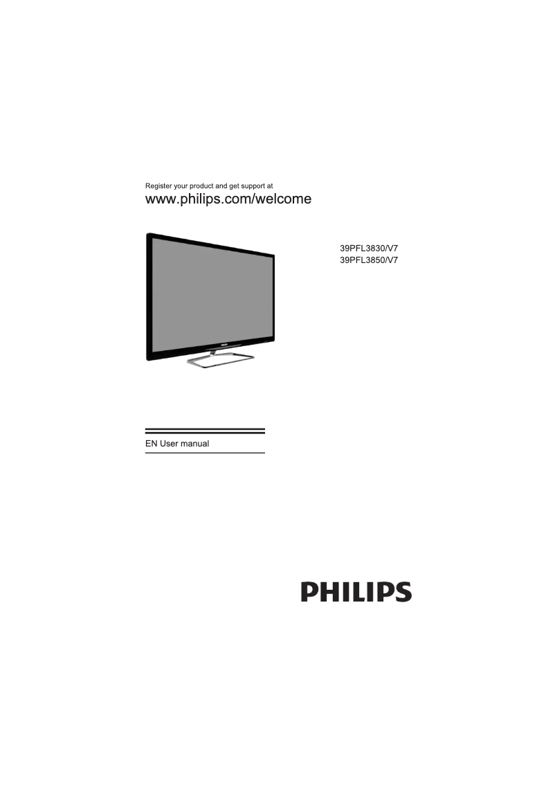 Page n°1 - Manuel utilisateur Philips 39PFL3850