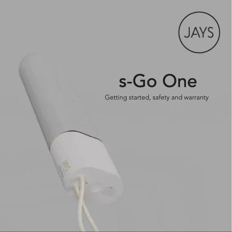 Page n°1 - Manuel utilisateur JAYS s-Go One