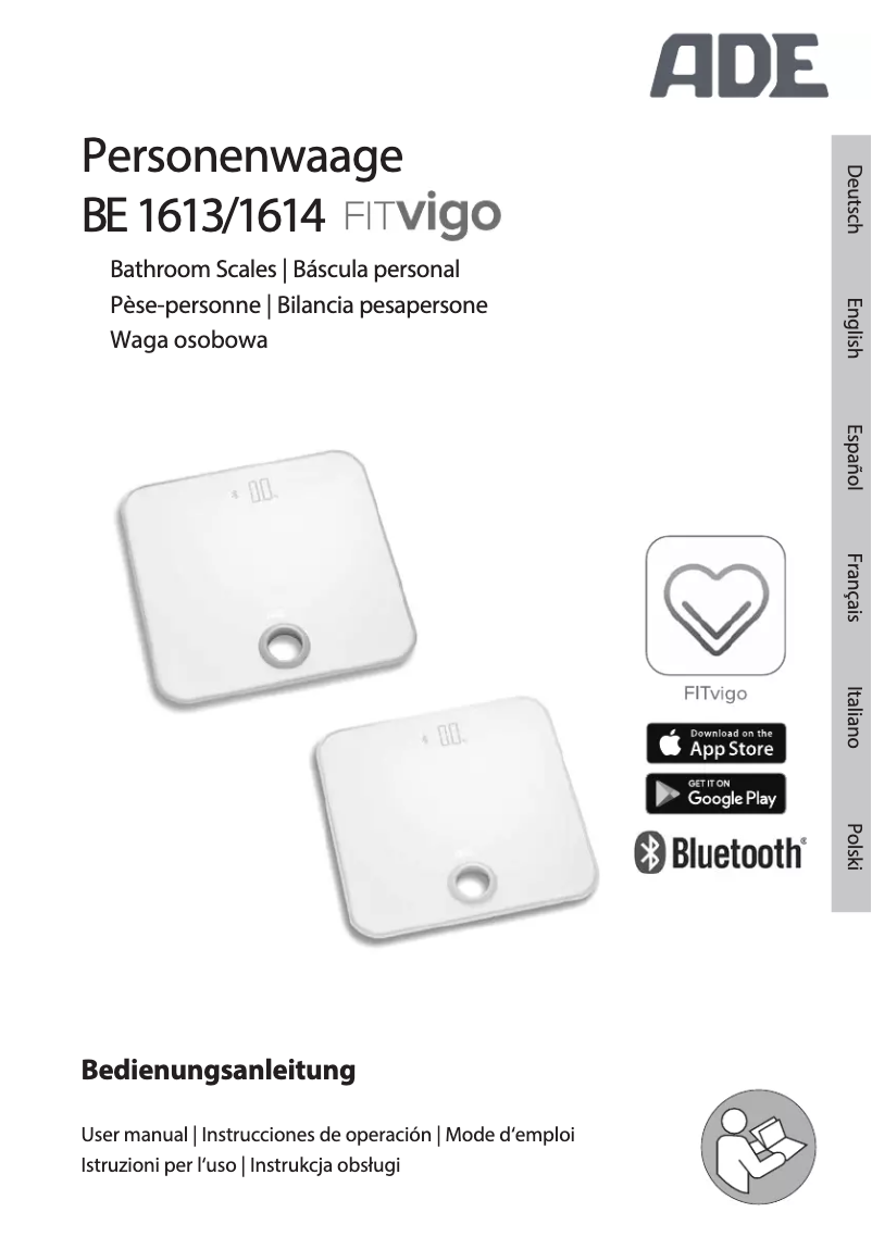 Page 1 de la notice Manuel utilisateur ADE FITvigo BE 1614
