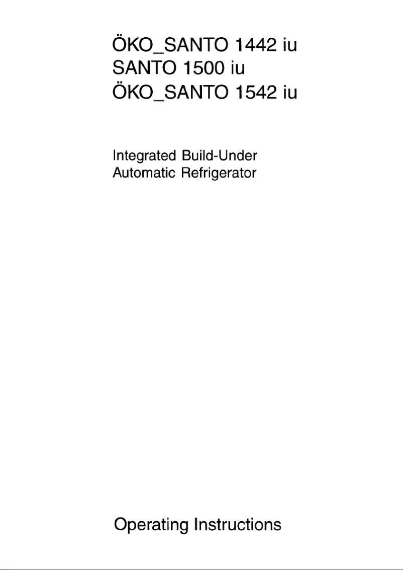 Page n°1 - Manuel utilisateur AEG Santo 1542iU