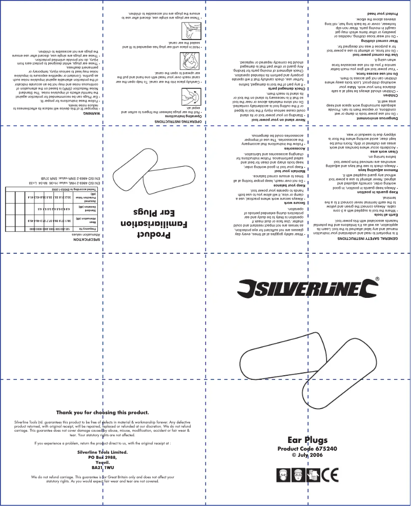 Page 1 de la notice Manuel utilisateur Silverline 675240