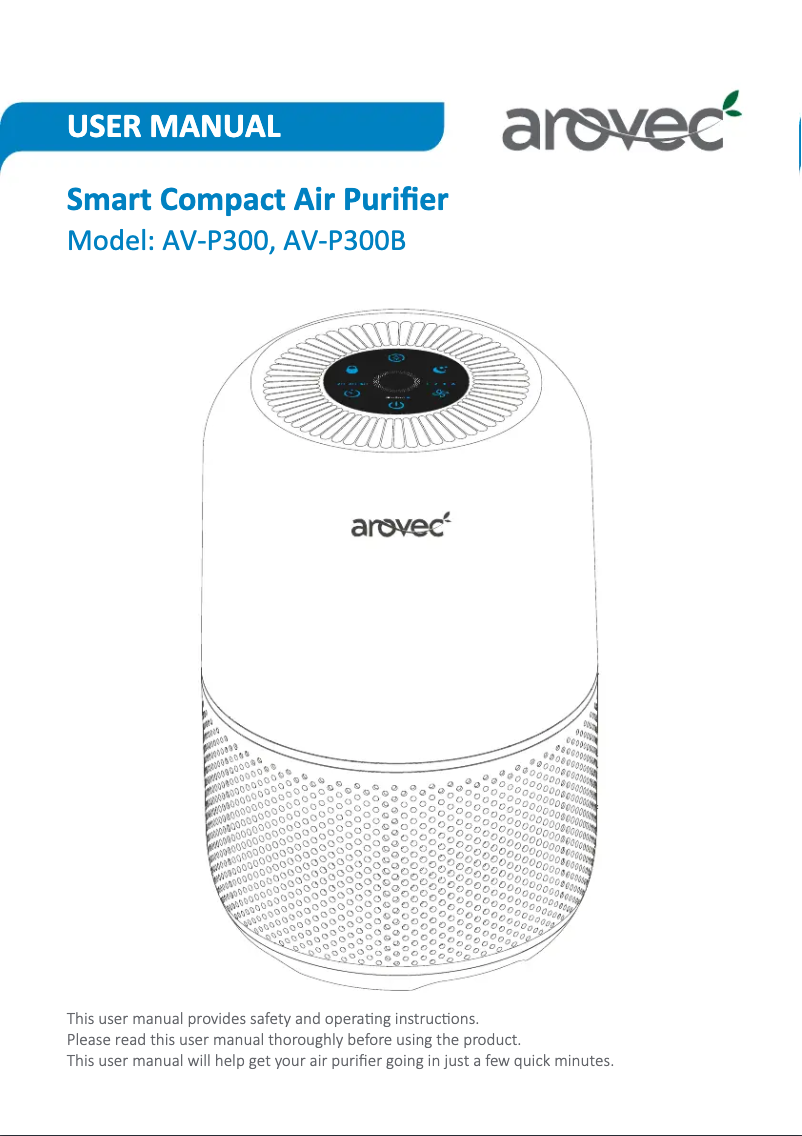 Image de la première page du manuel de l'appareil AV-P300