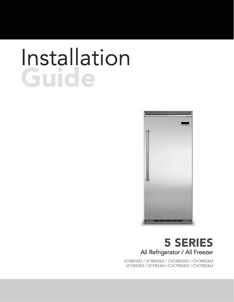 Page 1 de la notice Guide de démarrage rapide Viking VGR5486GBW