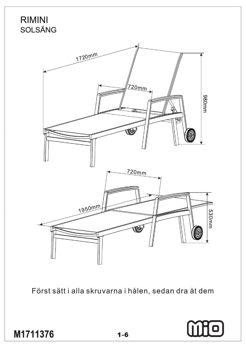 Page n°1 - Manuel utilisateur Mio Rimini