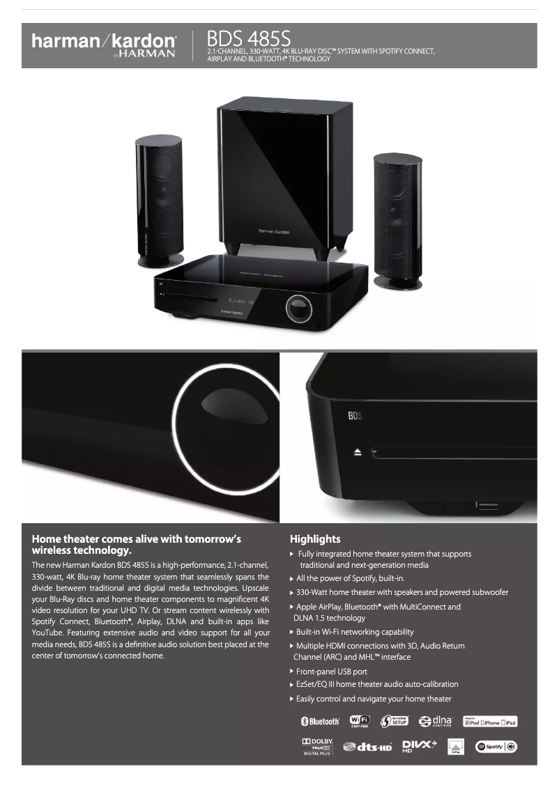 Image de la première page du manuel de l'appareil BDS 485S