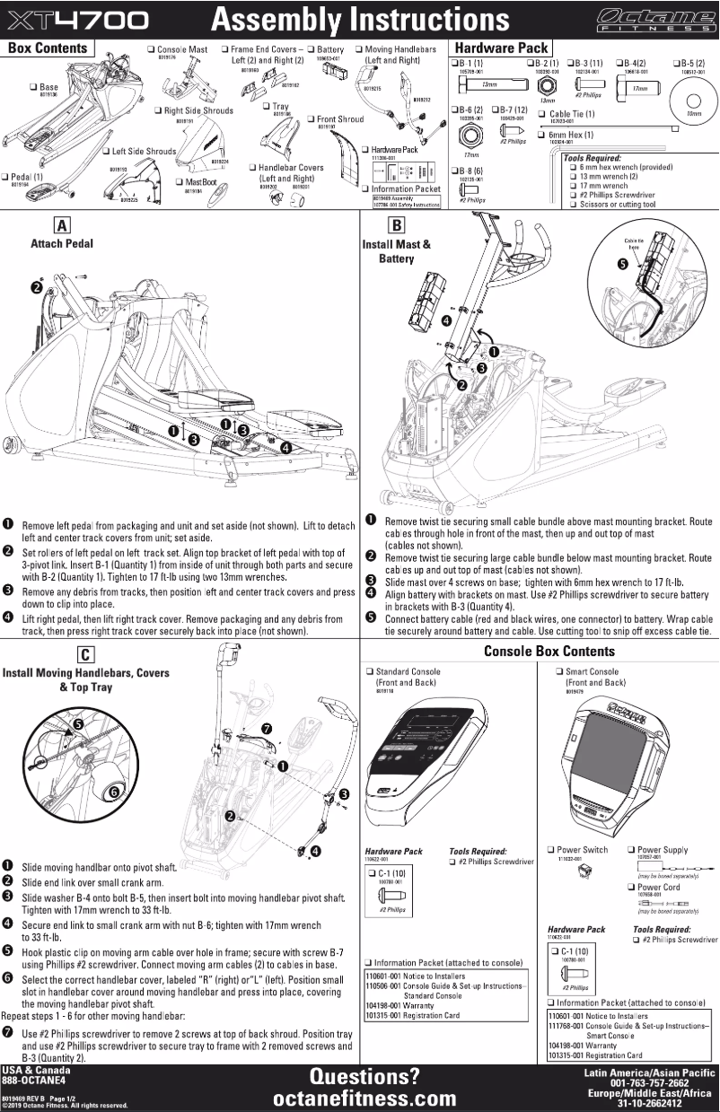 Página 1 del manual Instrucciones / montaje Octane XT-One