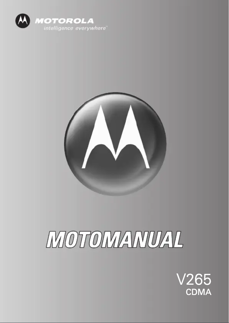 Page 1 de la notice Manuel utilisateur Motorola V265