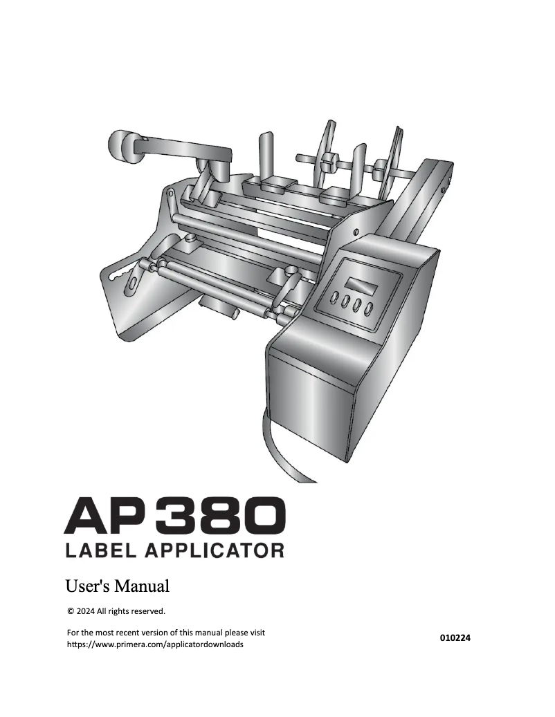 Image de la première page du manuel de l'appareil AP380