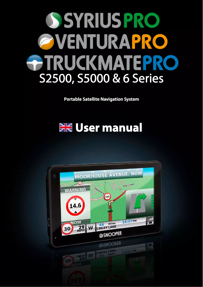 Page 1 de la notice Manuel utilisateur Snooper Truckmate S5000