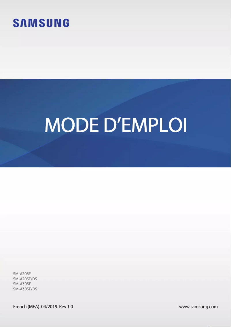 Page n°1 - Manuel utilisateur Samsung Galaxy A20