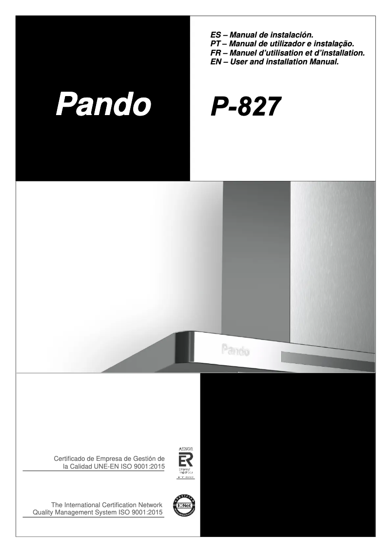 Page n°1 - Manuel utilisateur Pando P-827