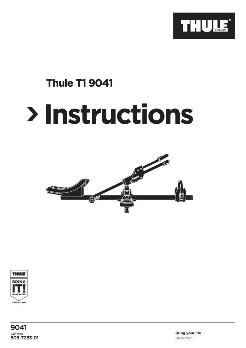 Page n°1 - Manuel utilisateur Thule T1 9041