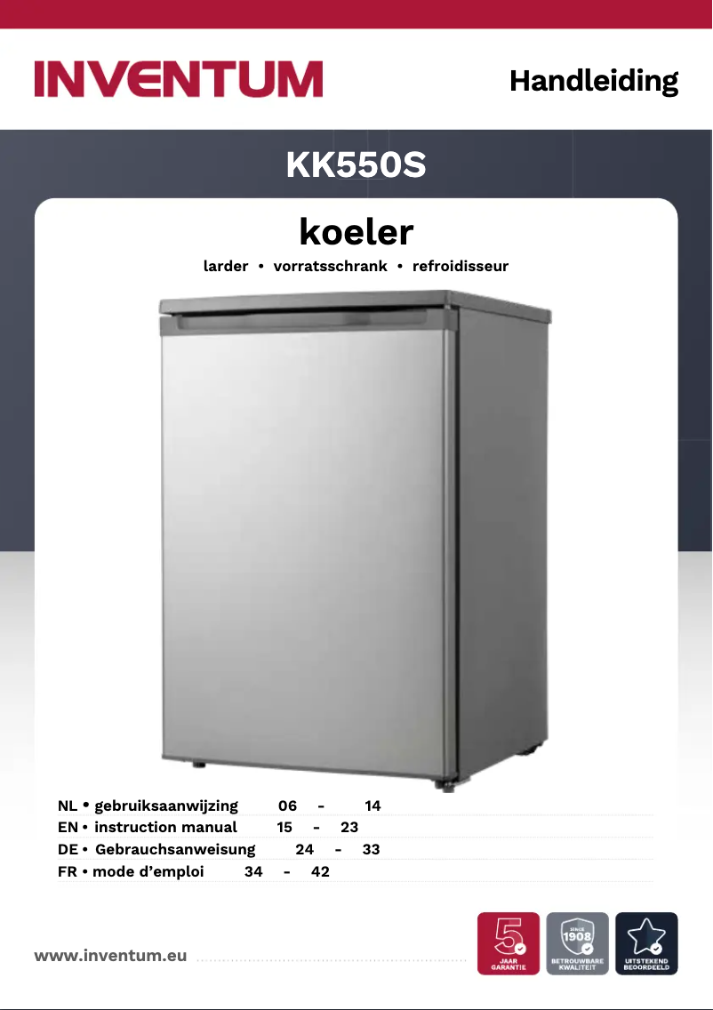 Image de la première page du manuel de l'appareil KK550S