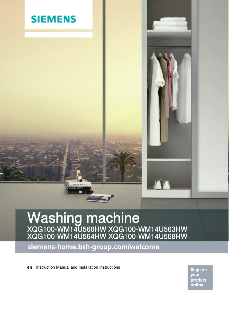 Page n°1 - Manuel utilisateur Siemens WM14U560HW